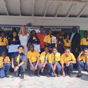 Nassau, Bahamas– Coding Bahamas Future (CBF), a Bahamian non-profit organization dedicated to promoting computer science education in public schools, has distributed robotics kits to several school coding clubs in Nassau over the past 2 weeks. The schools included in the distribution are Gerald Cash Primary, Palmdale Primary, Sadie Curtis Primary, Albury Sayle Primary, Garvin Tynes Primary, Yellow Elder Primary, Claridge Primary, Sybil Strachan Primary and Carmichael Primary. The robotics kits, according to CBF Co-Founder and President Catherine LaJeunesse, are invaluable tools for teaching coding and serve as the modern-day equivalent of traditional workbooks. “Creating the code for a robot is an engaging and creative way for students to see their code come to life,” said LaJeunesse. “We believe all students should have access to these tools to help them become creators who can harness the power of technology.” Ministry of Education Officer Ms Bernadette Murray, is “thrilled that our students have received the generous donation of robotics kits from CBF . These hands-on learning tools will ensure that every child has the opportunity to create, build, and use their imagination skills. By engaging in the process of constructing and programming the robots, even our slowest or most reluctant learners will have the chance to build self-confidence and curiosity. This tactile, exploratory approach to coding and engineering will motivate our non-readers to try harder and take pride in their abilities. We are deeply grateful for this investment in our students' futures as the next generation of innovative problem-solvers.” The program has also inspired local teachers. Over the past two summers, CBF Co-Founder and Executive Director Ryan Austin conducted workshops that equipped 120 teachers with coding skills. Participants received professional development certificates from the Ministry of Education. T eachers interested in further developing their coding skills have access to numerous free online resources, with LaJeunesse recommending Code.org, which offers specific courses tailored for educators. CBF plans to continue its robotics kit distribution and will be expanding the program in the coming weeks. “We welcome community partners to join us in this effort,” said LaJeunesse. “We currently have a matching grant from the Fantom Foundation, so all donations are matched dollar-for-dollar.” Interested individuals and organizations can reach out by emailing catherine@codingbahamasfuture.org About Coding Bahamas Future (CBF): Coding Bahamas Future is a Bahamian and U.S.-registered 501(c)(3) non-profit dedicated to empowering teachers and students through computer science education. CBF is staffed entirely by volunteers and its programs are funded through grants and donations from the community. Currently CBF has a matching grant from Fantom Foundation, a blockchain platform. The non-profit partners with the Ministry of Education and receives the support of Hon. Minister Glenys Hanna Martin, Minister of Education, T echnical and Vocational Training of The Bahamas, to provide programs and resources that promote digital literacy in Bahamian schools. For more information please visit www.codingbahamasfuture.org or email info@codingbahamasfuture.org Palmdale Primary School Grade 6 teacher - Ms. Wendy Moss Principal Mr. Clinton Josey with Mrs. Catherine LaJeunesse, Coding Bahamas Future Albury Sayles Primary School Principal: Naria Holbert Grade 5 teacher: Tanisha Newbold, with Mrs. Catherine LaJeunesse, Coding Bahamas Future Gerald Cash Primary School Senior Mistress: Mrs. Wilson Computer Teacher: Antoinne Conliffe with Mrs. Catherine LaJeunesse, Coding Bahamas Future Garvin Tynes Primary School Grade 1 Teacher: Mrs. Sharlene Major Vice Principal: Ms. Philippa Bain Computer Studies Teacher: Mr. David Rolle with Mrs. Catherine LaJeunesse, Coding Bahamas Future Sadie Curtis Primary School Principal: Mr. Sherado Gibson Computer Teacher: Carolyn Pinder with Mrs. Catherine LaJeunesse, Coding Bahamas Future Sadie Curtis Primary School Principal: Mr. Sherado Gibson Computer Teacher: Carolyn Pinder with Mrs. Catherine LaJeunesse, Coding Bahamas Future